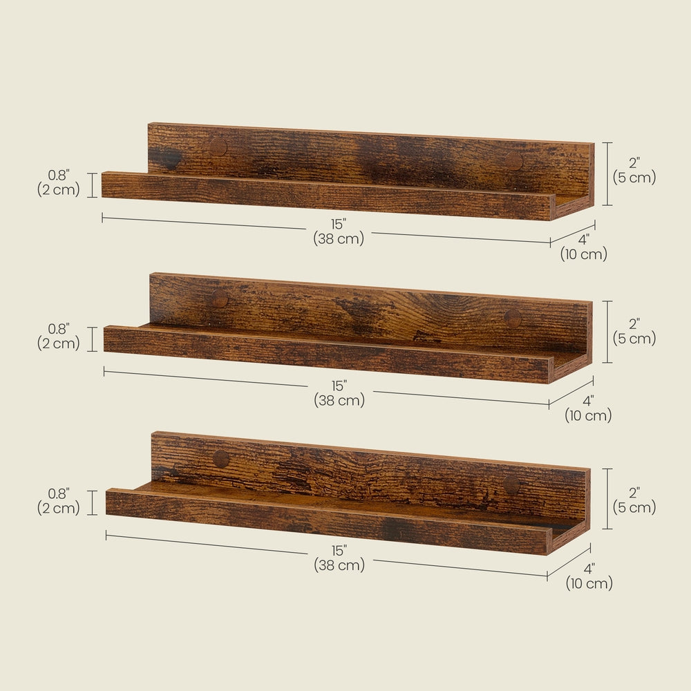 Floating Wall Shelves - 38 - Particleboard - Hidden Mounting System