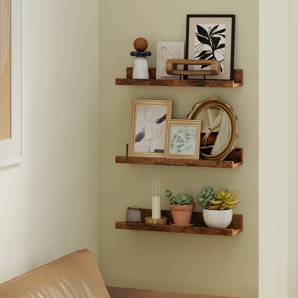 Floating Wall Shelves - 38 - Particleboard - Hidden Mounting System