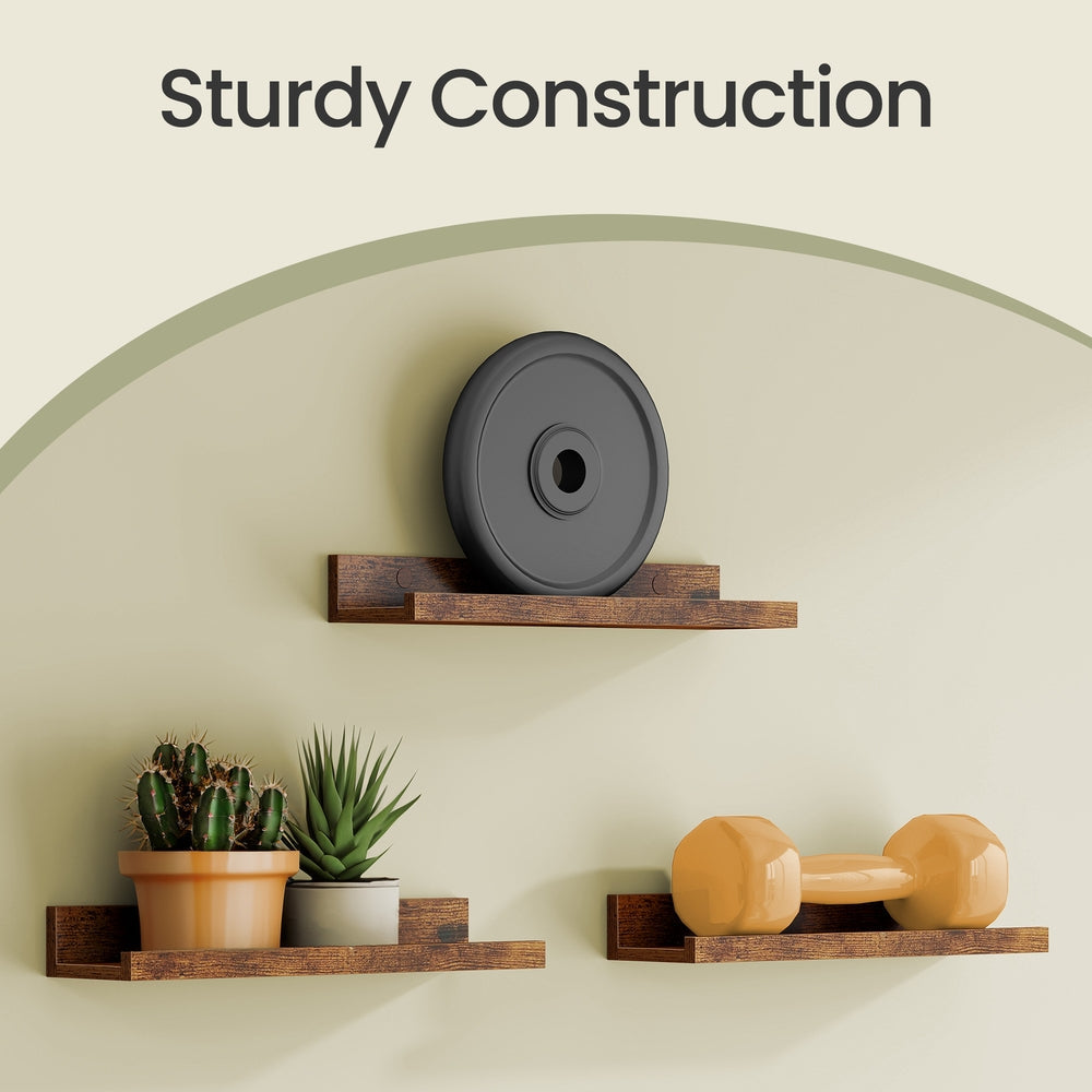 Floating Wall Shelves - 38 - Particleboard - Hidden Mounting System