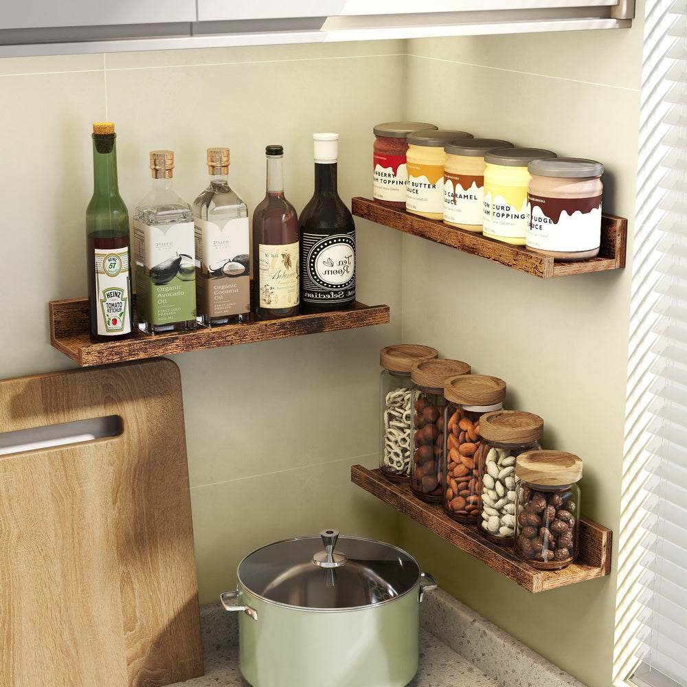 Floating Wall Shelves - 38 - Particleboard - Hidden Mounting System