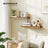 Floating Shelf - MDF - Rustic Brown - Wall Mounted Storage for Photos and Decorations