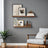 Floating Shelf - MDF - Rustic Brown - Wall Mounted Storage for Photos and Decorations
