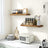 Floating Shelf - MDF - Rustic Brown - Wall Mounted Storage for Photos and Decorations