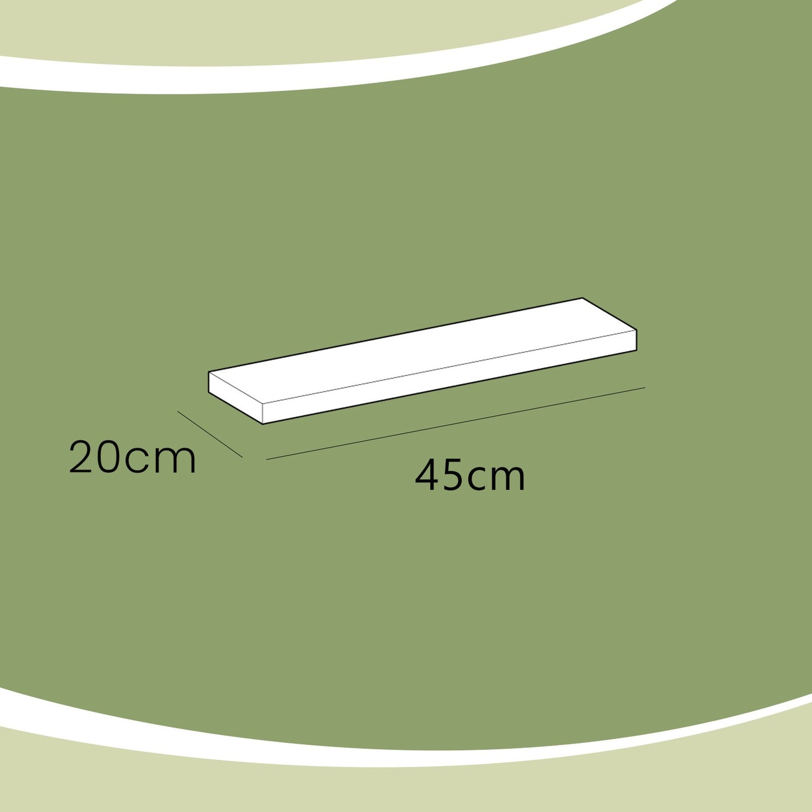 Wall Shelf - MDF - White - 80 cm Floating Design for Living Room and Bedroom Decor