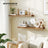 Wall Shelf - MDF - White - 80 cm Floating Design for Living Room and Bedroom Decor