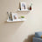 Set of 2 Floating Wall Shelves - MDF - White - High-Gloss Finish