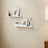 Set of 2 Floating Wall Shelves - MDF - White - High-Gloss Finish