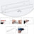 Set of 2 Floating Wall Shelves - MDF - White - High-Gloss Finish
