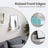 Set of 2 Floating Wall Shelves - MDF - White - High-Gloss Finish