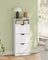 Shoe Cabinet 3 Flip Doors - Particleboard - Cloud White