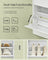 Shoe Cabinet 3 Flip Doors - Particleboard - Cloud White