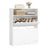 3-Tier Shoe Cabinet - Particleboard - Cloud White - with 2 Flip Doors