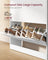 3-Tier Shoe Cabinet - Particleboard - Cloud White - with 2 Flip Doors