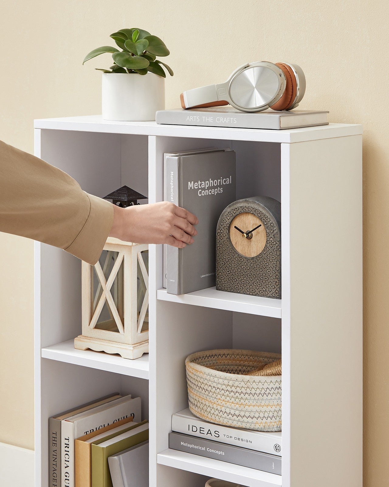 Bookcase - 5-Grid Design - Wood - Oak