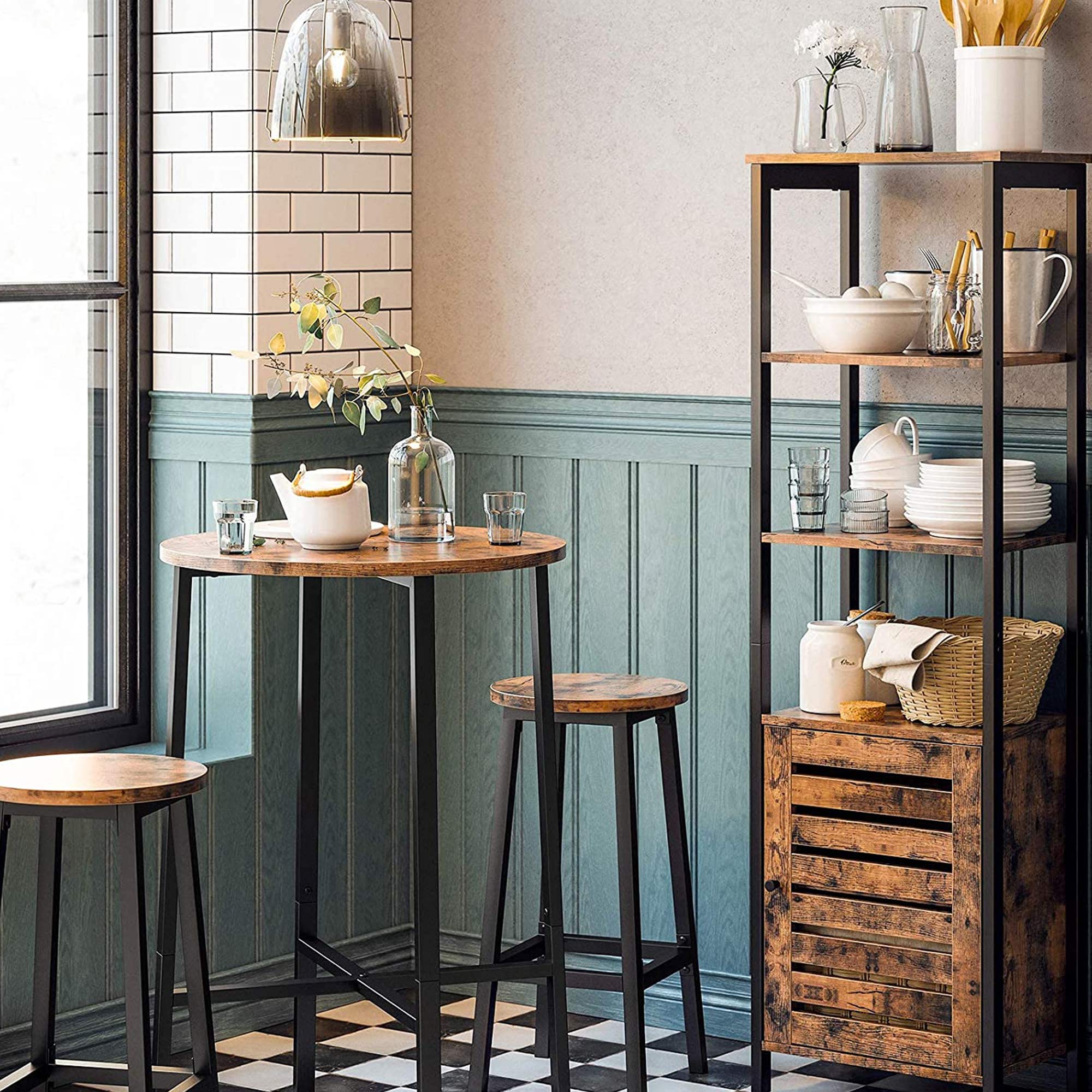 Bar Stools - Metal - Ebony Black - Durable Design for Everyday Use