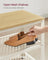 Shoe Bench - Wood and Steel - Oak Beige and White - with 2 Shelves