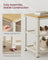 Shoe Bench - Wood and Steel - Oak Beige and White - with 2 Shelves