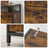 Shoe Cabinet - Engineered Wood - Rustic Brown and Black - 3 Flip Doors