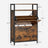 Shoe Cabinet - Engineered Wood - Rustic Brown and Black - 3 Flip Doors