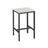 Square Bar Table - Steel - Vintage White and Black - Sturdy Support