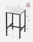 Square Bar Table - Steel - Vintage White and Black - Sturdy Support