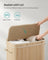 Laundry Hamper - Bamboo - Natural Grey - 100L with Lid and Handles