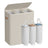 Laundry Basket Triple Compartment Laundry Hamper - Polyester Fabric and Plastic - Cappuccino Beige