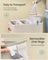 Laundry Basket Triple Compartment Laundry Hamper - Polyester Fabric and Plastic - Cappuccino Beige