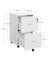 2-Drawer Locking File Cabinet - Steel - Black - Ideal for Home Office Storage