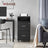 Locking File Cabinet - Metal - Black - 2 Drawers for Home Office