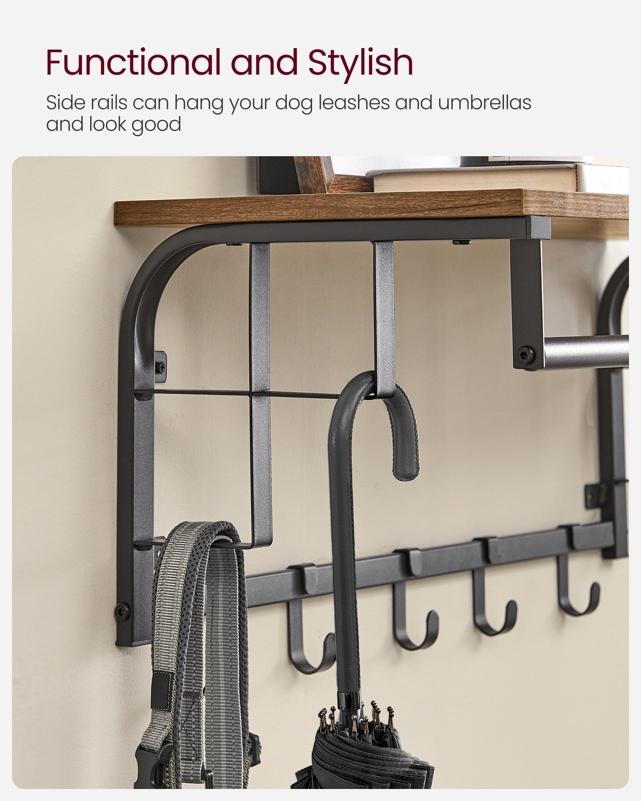 Wall Mounted Coat Rack - Metal - Vintage