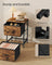 BELLAH Collection - Bedside Table - MDF and Wood - Rustic Brown and Ink Black