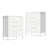 BELLAH Collection - Bedside Table - MDF and Wood - Cloud White and Snow White