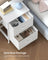BELLAH Collection - Bedside Table - MDF and Wood - Cloud White and Snow White