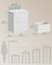 BELLAH Collection - Bedside Table - MDF and Wood - Cloud White and Snow White