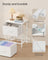 BELLAH Collection - Bedside Table - MDF and Wood - Cloud White and Snow White