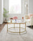 Round Coffee Table - Tempered Glass - Gold - Robust Steel Frame