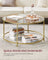 Round Coffee Table - Tempered Glass - Gold - Robust Steel Frame