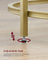 Round Coffee Table - Tempered Glass - Gold - Robust Steel Frame