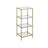 4-Tier Storage Shelf - Tempered Glass - Gold - Sturdy and Easy to Assemble