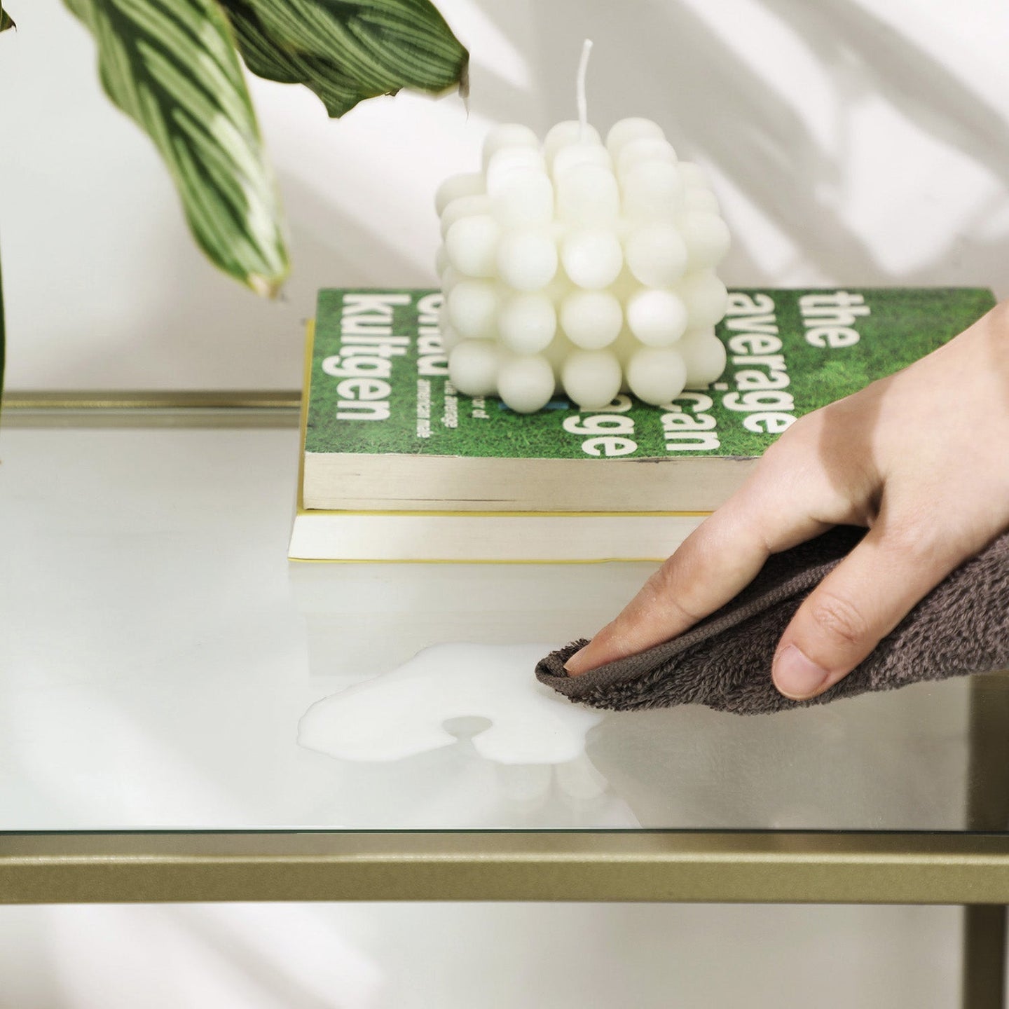 4-Tier Storage Shelf - Tempered Glass - Gold - Sturdy and Easy to Assemble