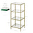 Bookcase - Tempered Glass - Gold - 4-Tier Shelf for Versatile Storage