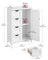Wooden Cabinet - White - 4 Drawers and 1 Wardrobe Compartment