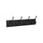 Wall-Mounted Coat Rack - Metal - Black - 4 Triple Hooks for Bags