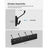 Wall-Mounted Coat Rack - Metal - Black - 4 Triple Hooks for Bags