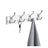 Wall-Mounted Coat Rack - MDF and Zinc Die-Cast - White and Silver