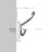 Wall-Mounted Coat Rack - MDF and Zinc Die-Cast - White and Silver