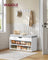 Shoe Bench - Wood and Foam - Cloud White and Dove Grey
