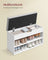 Shoe Bench - Wood and Foam - Cloud White and Dove Grey