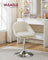 Adjustable Dressing Chair - Teddy Fleece and PU Leather - Cream White